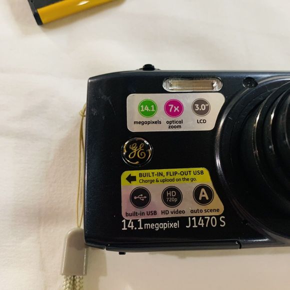 GE General Electric J1470S 14.1MP Digital Camera+2 Btrys+Chgr+1GB 7X Zoom Tested - Picture 7 of 16